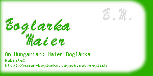 boglarka maier business card
